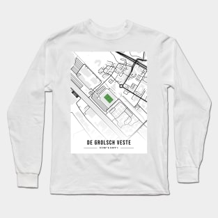 De Grolsch Veste Map Design - White Long Sleeve T-Shirt